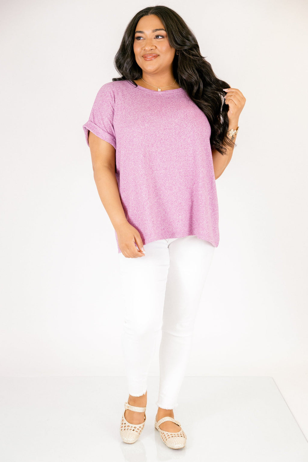 Roaming Around Tee, Light Plum