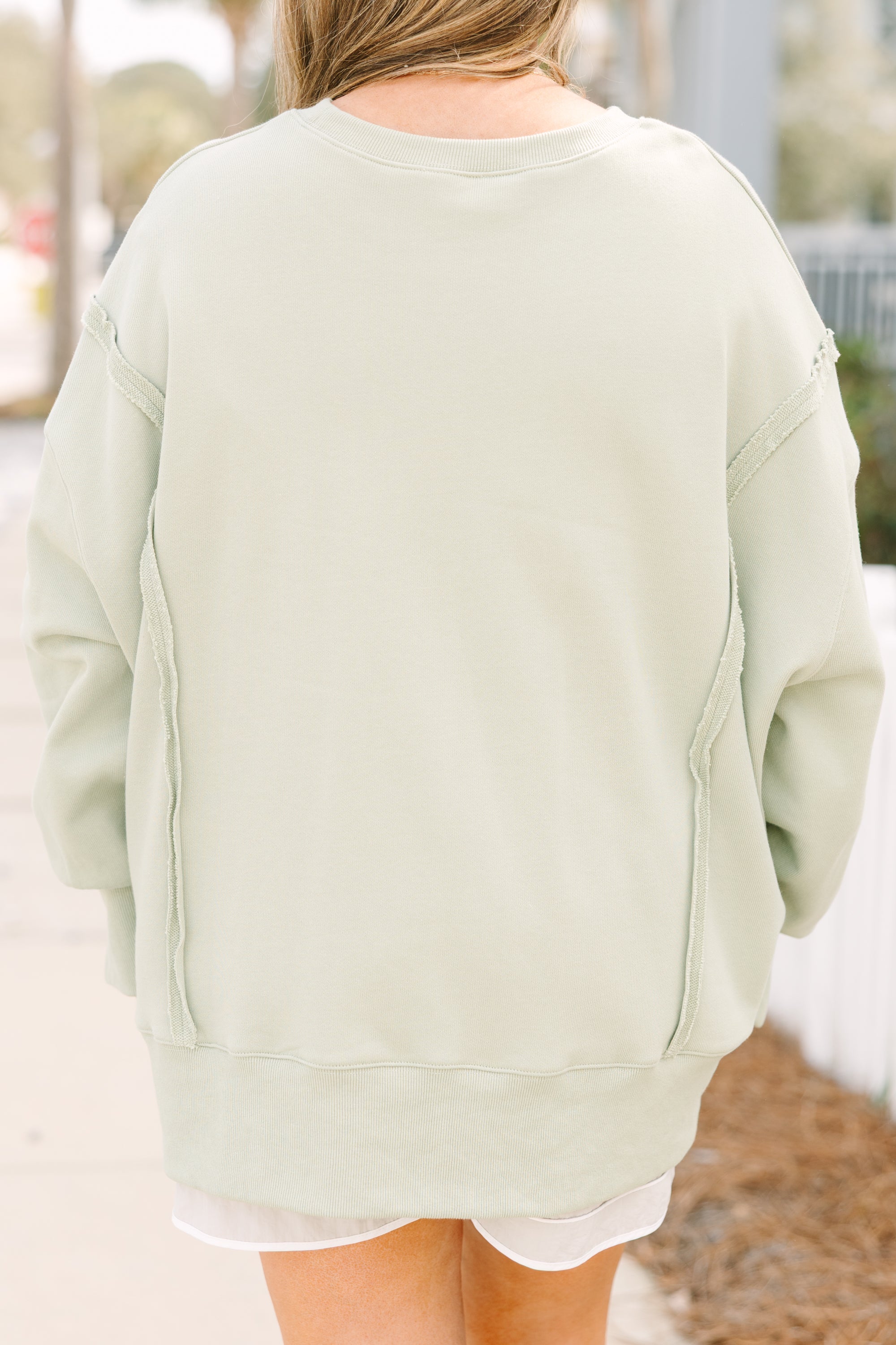 Salty Babe Comfy Crew, Light Sage