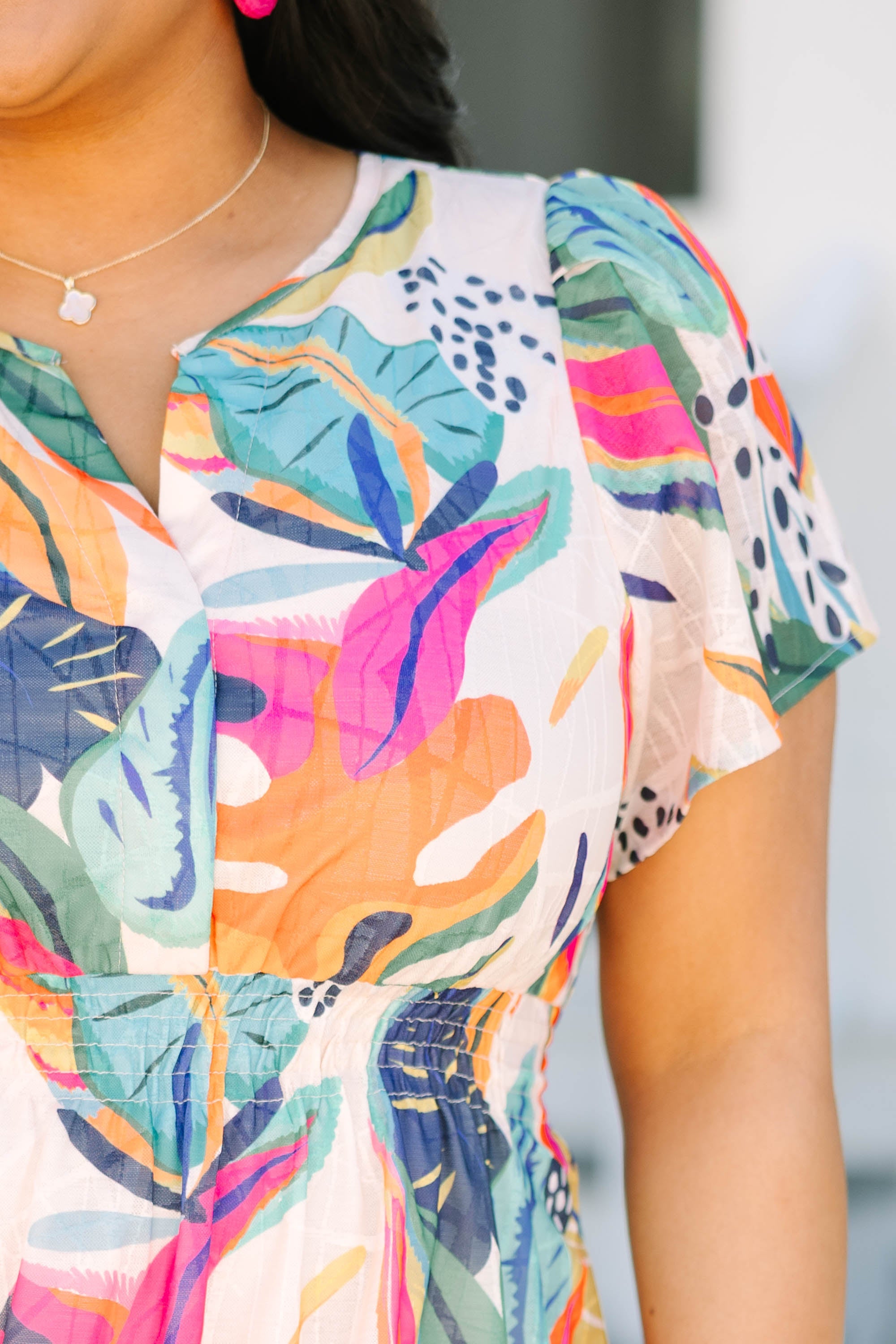 Samba By The Sea Dress, Fuchsia Multi