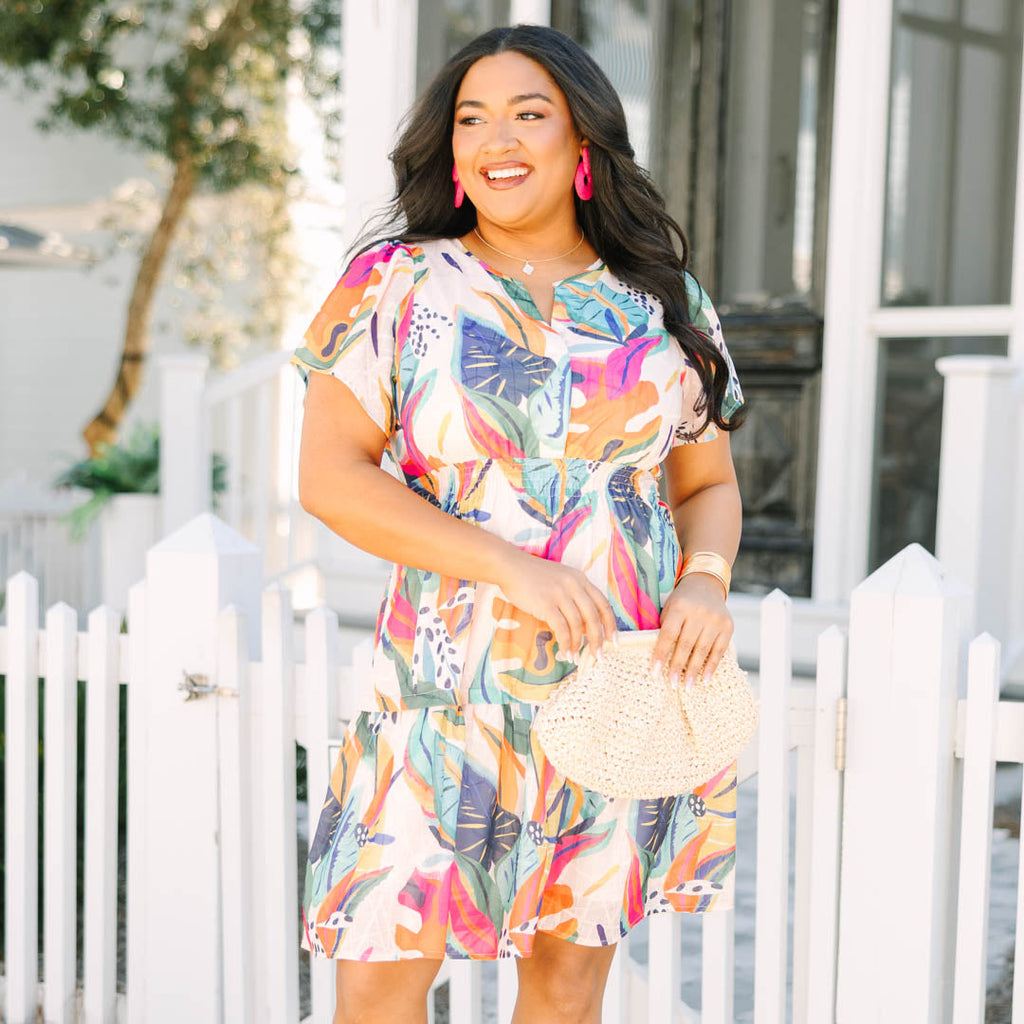 Samba By The Sea Dress, Fuchsia Multi