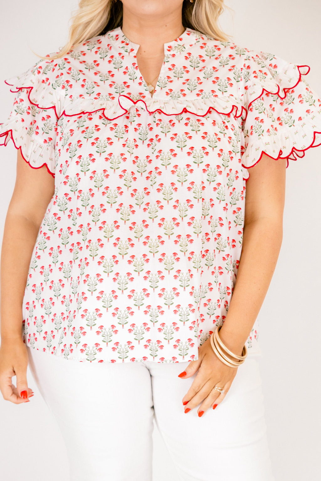 Santorini Bound Top, Pink Floral