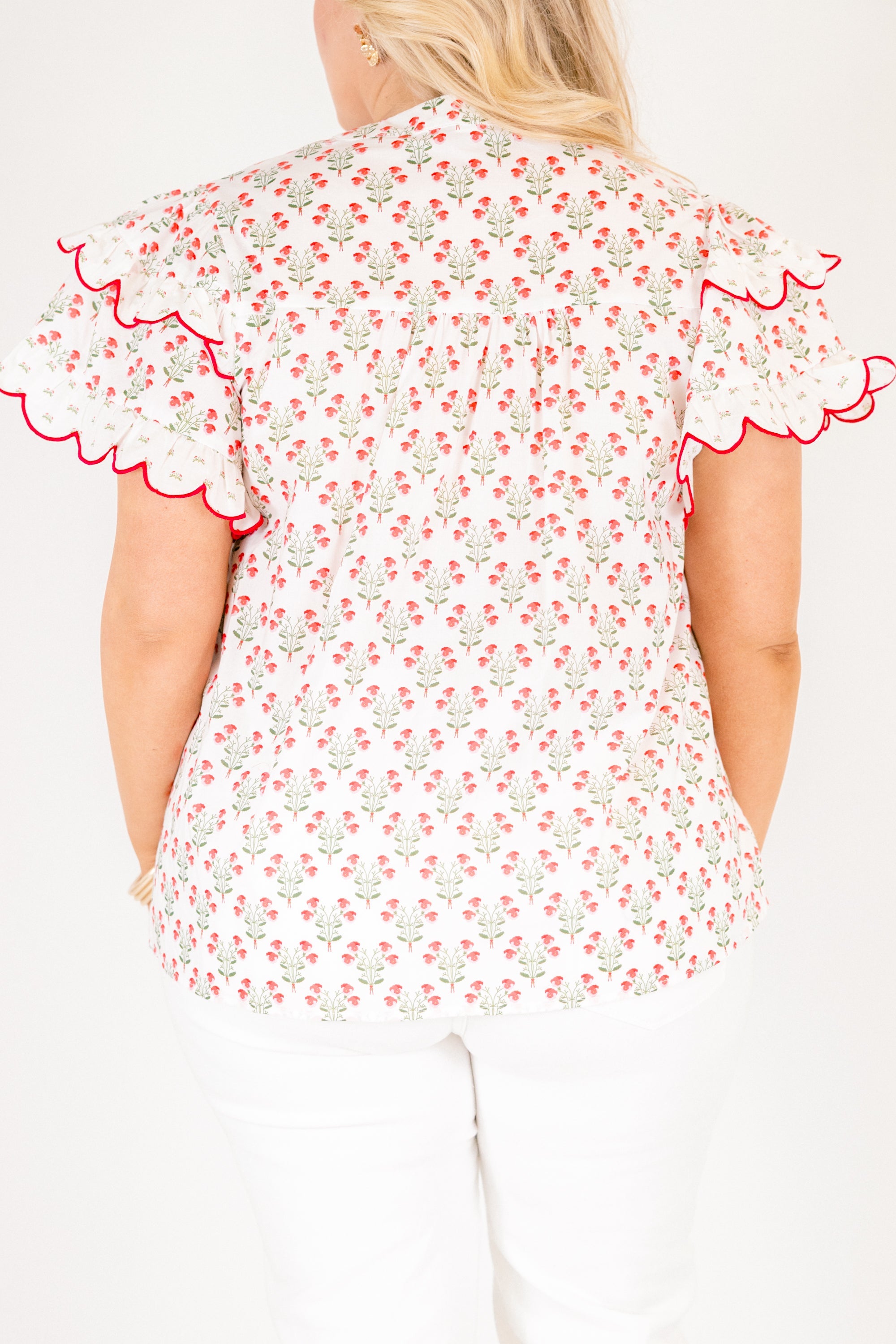 Santorini Bound Top, Pink Floral