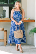 Send Me A Postcard Dress, Cobalt