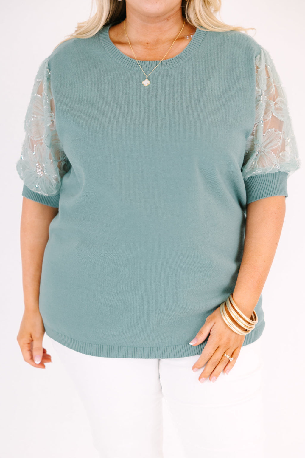 Shine Bright Darling Top, Sage