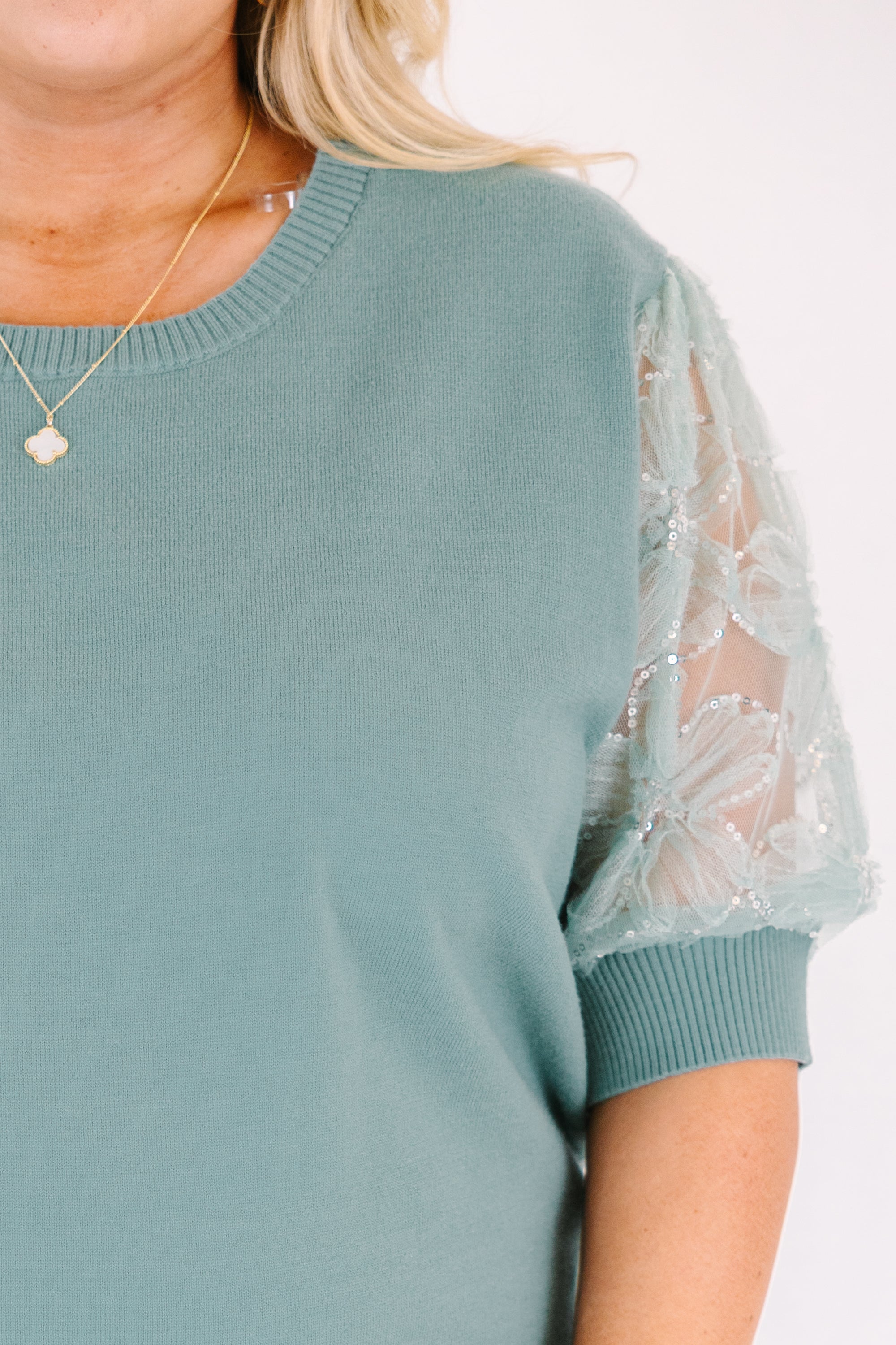 Shine Bright Darling Top, Sage