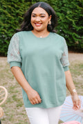 Shine Bright Darling Top, Sage