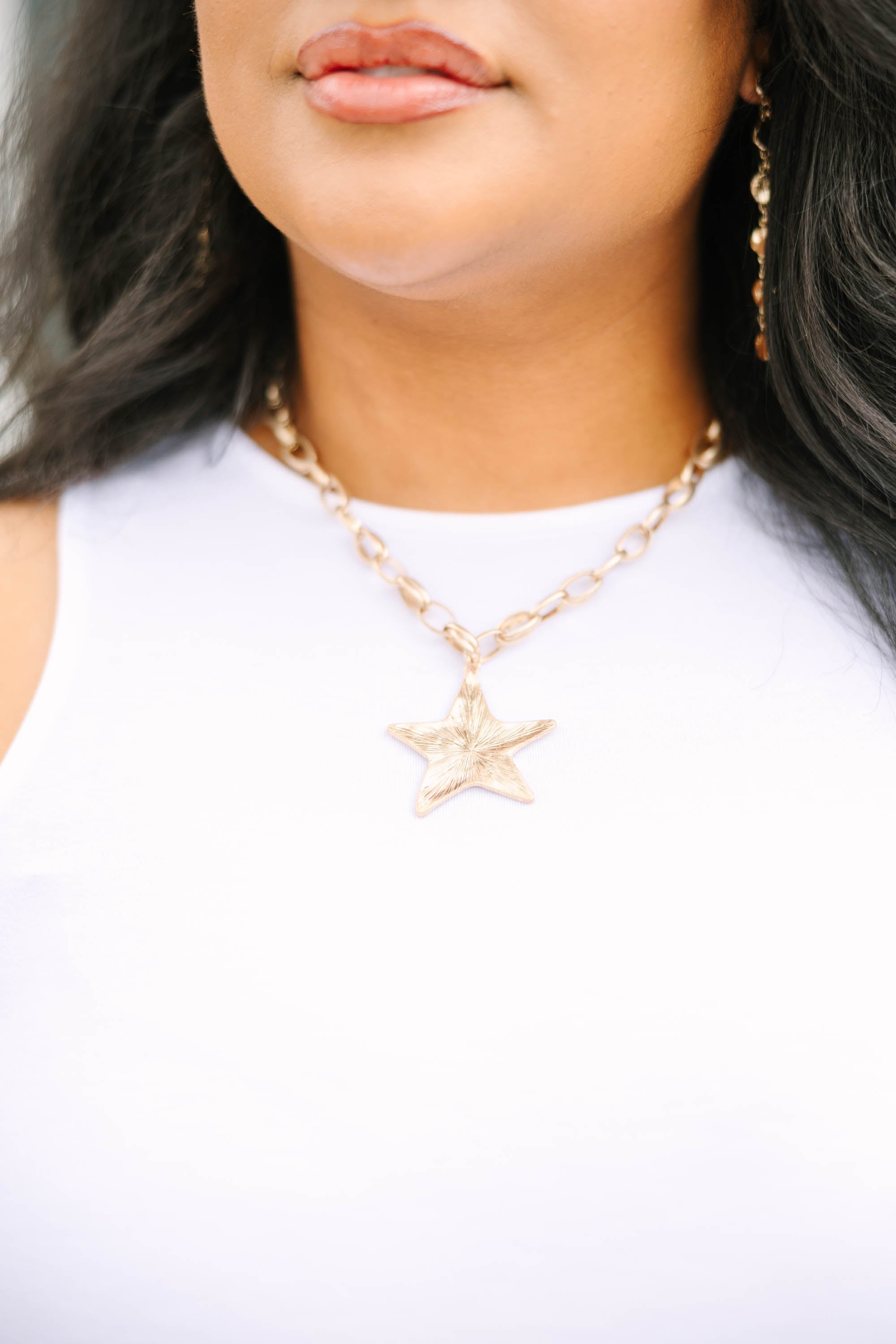 Shine Bright Star Necklace, Gold
