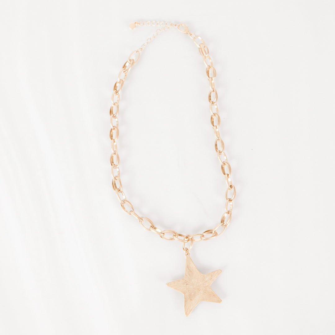 Shine Bright Star Necklace, Gold
