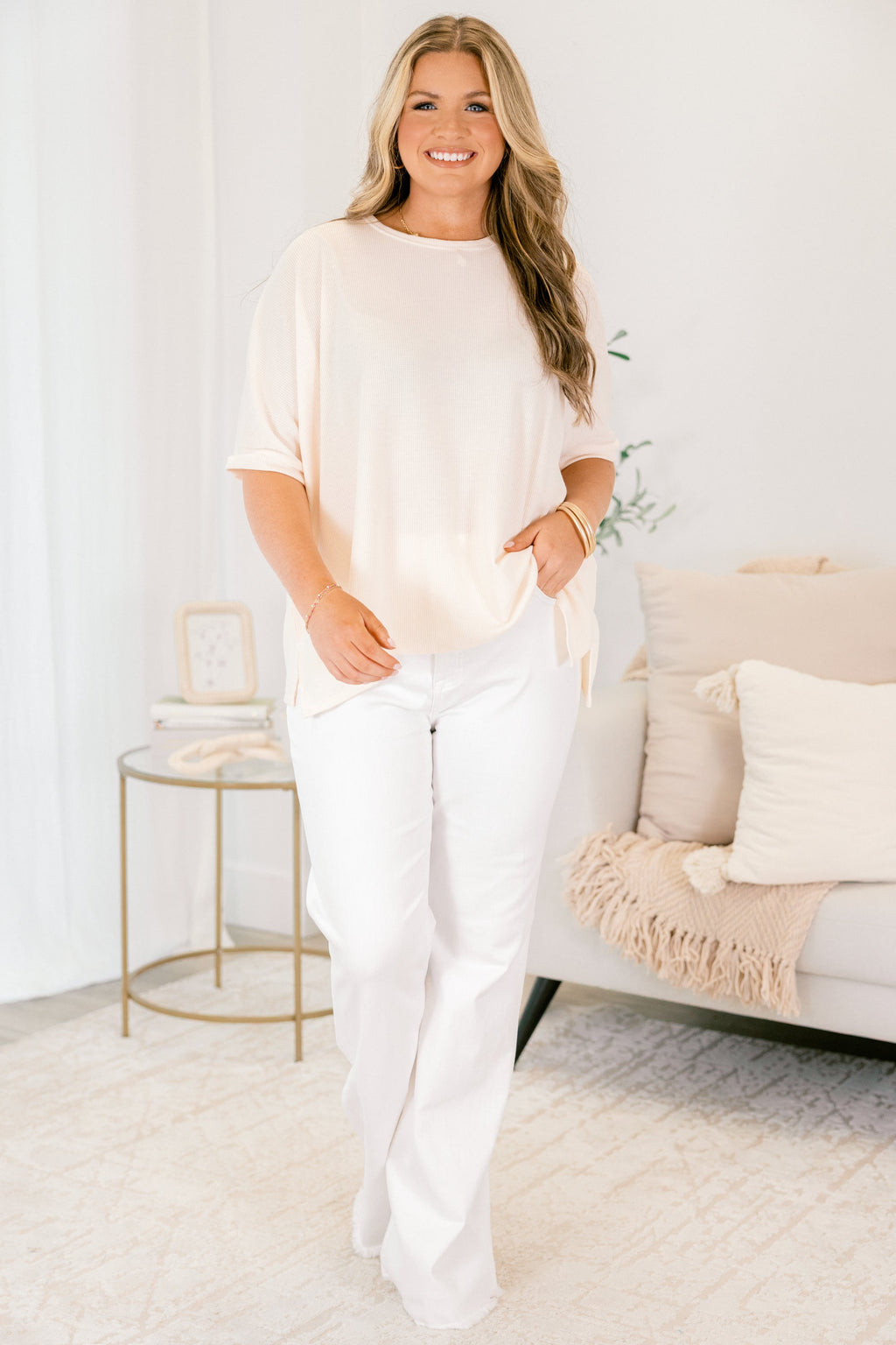 Shine Like The Sun Jeans, White