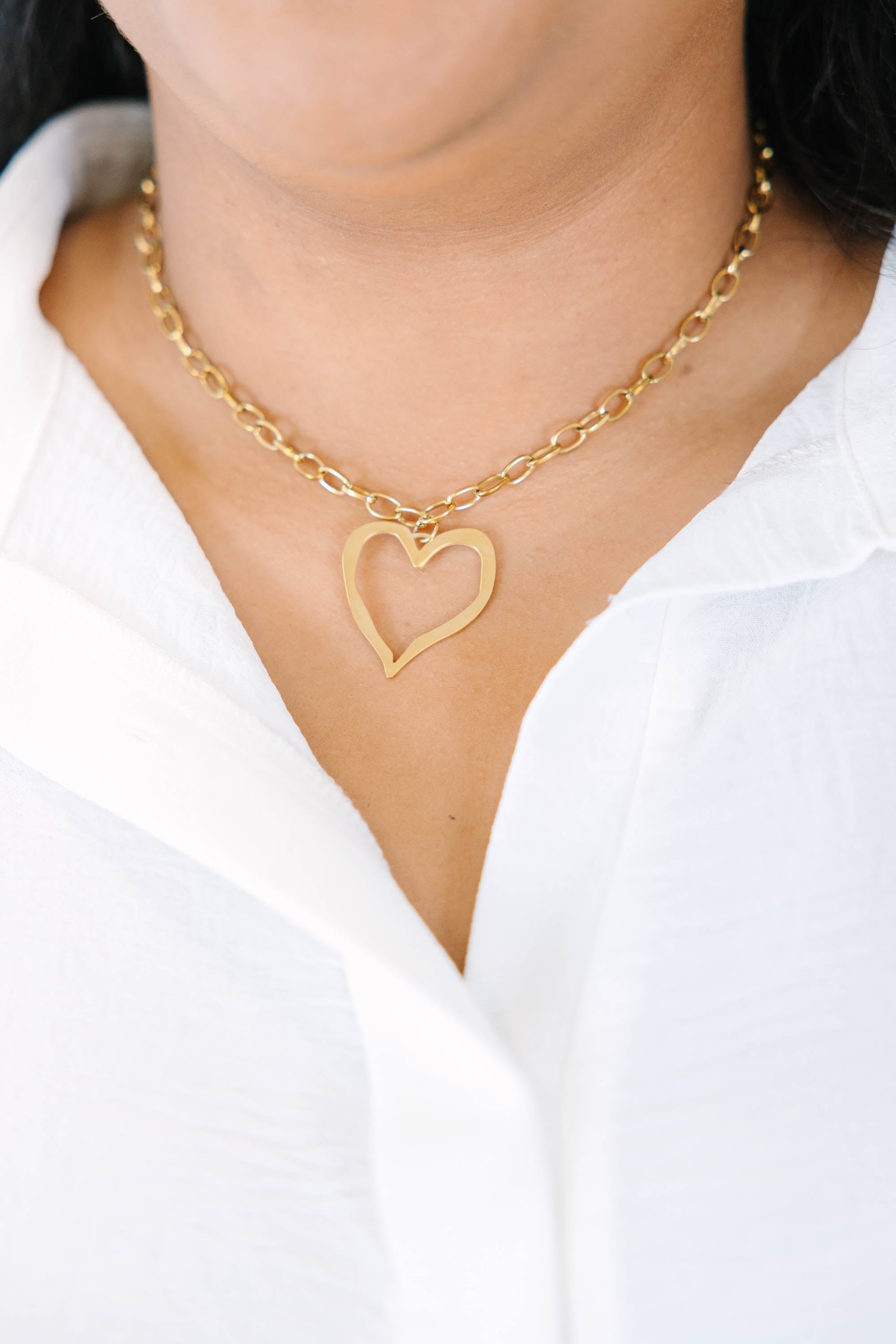 Show Me Love Necklace, Gold