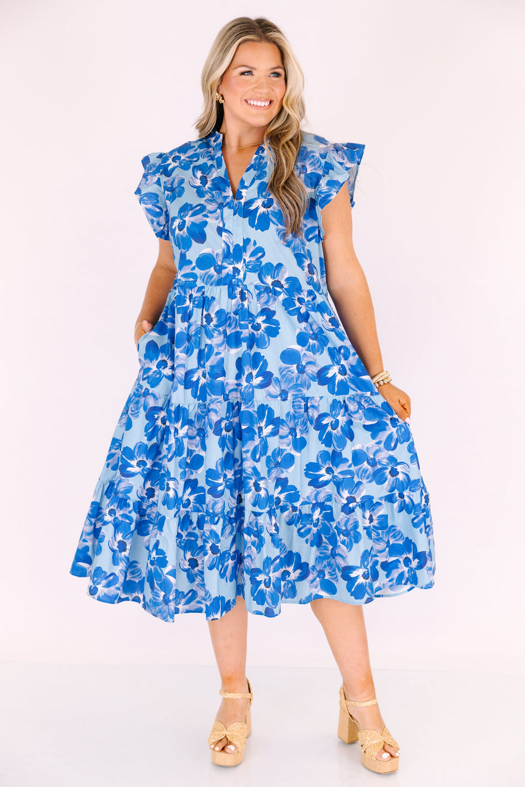 Simply The Vibe Midi Dress, Cobalt