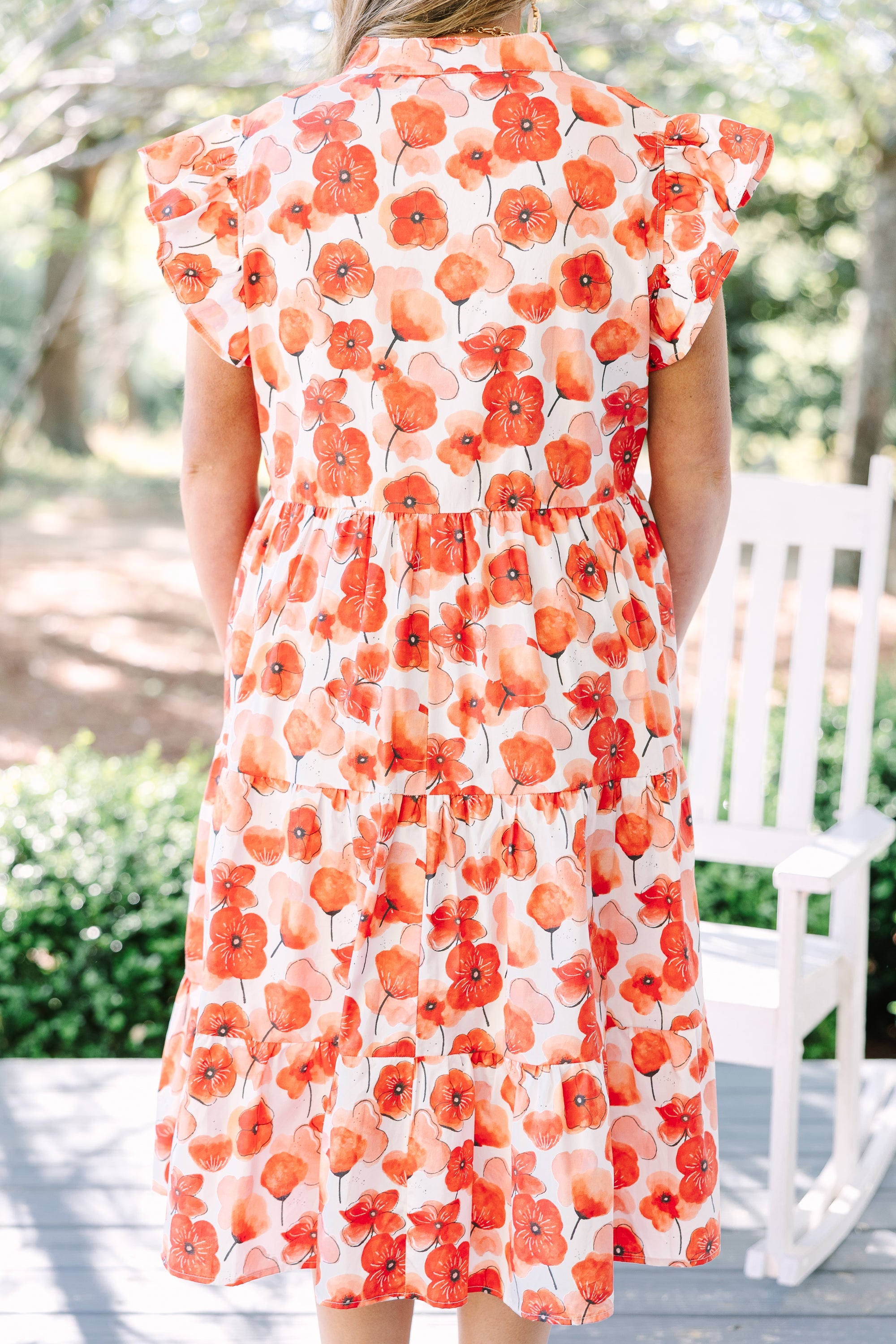 Simply The Vibe Midi Dress, Red Floral