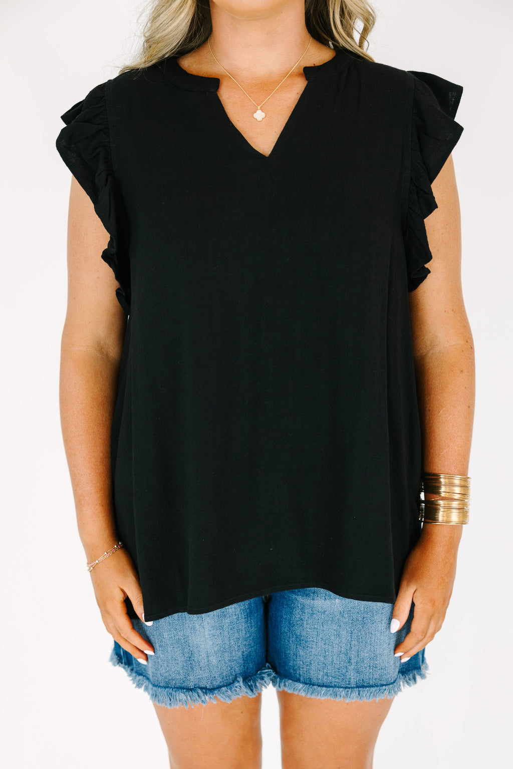 Soft Spoken Top, Black