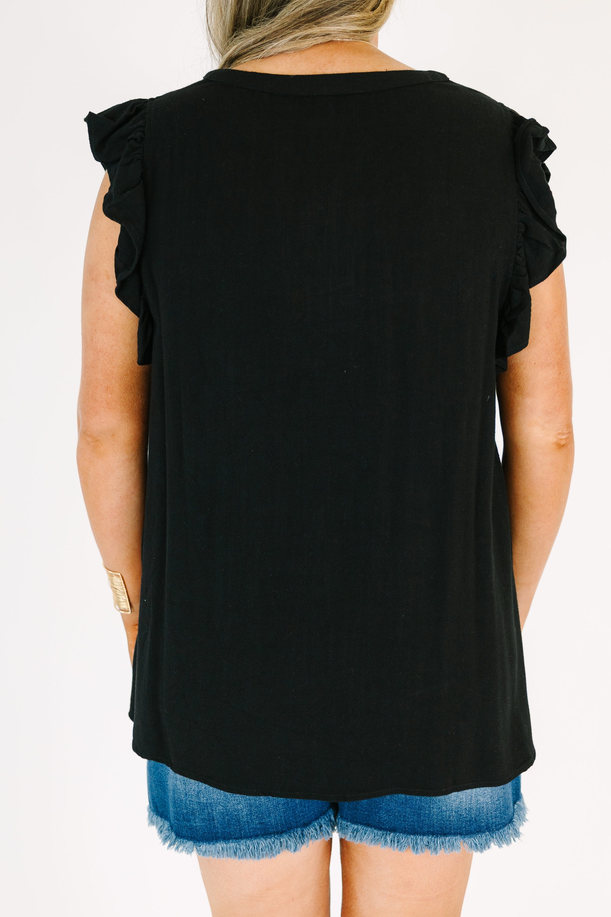 Soft Spoken Top, Black