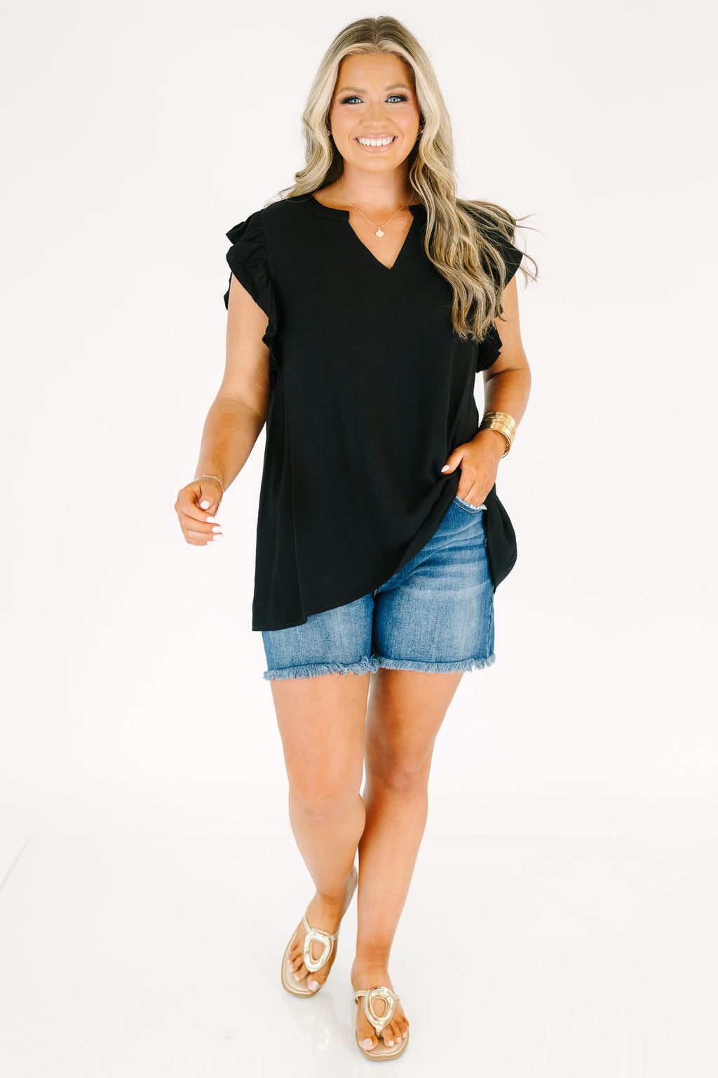 Soft Spoken Top, Black