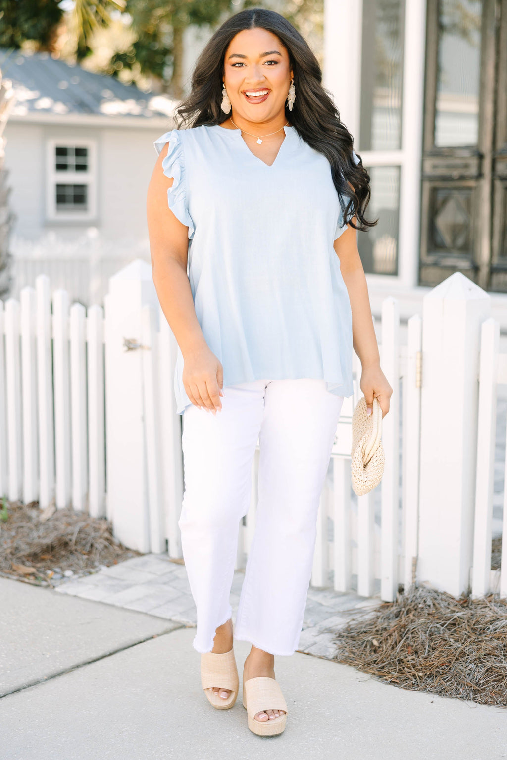 Soft Spoken Top, Blue