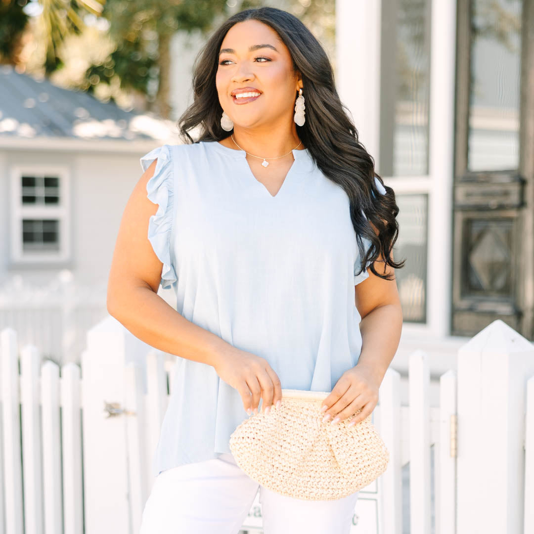 Soft Spoken Top, Blue