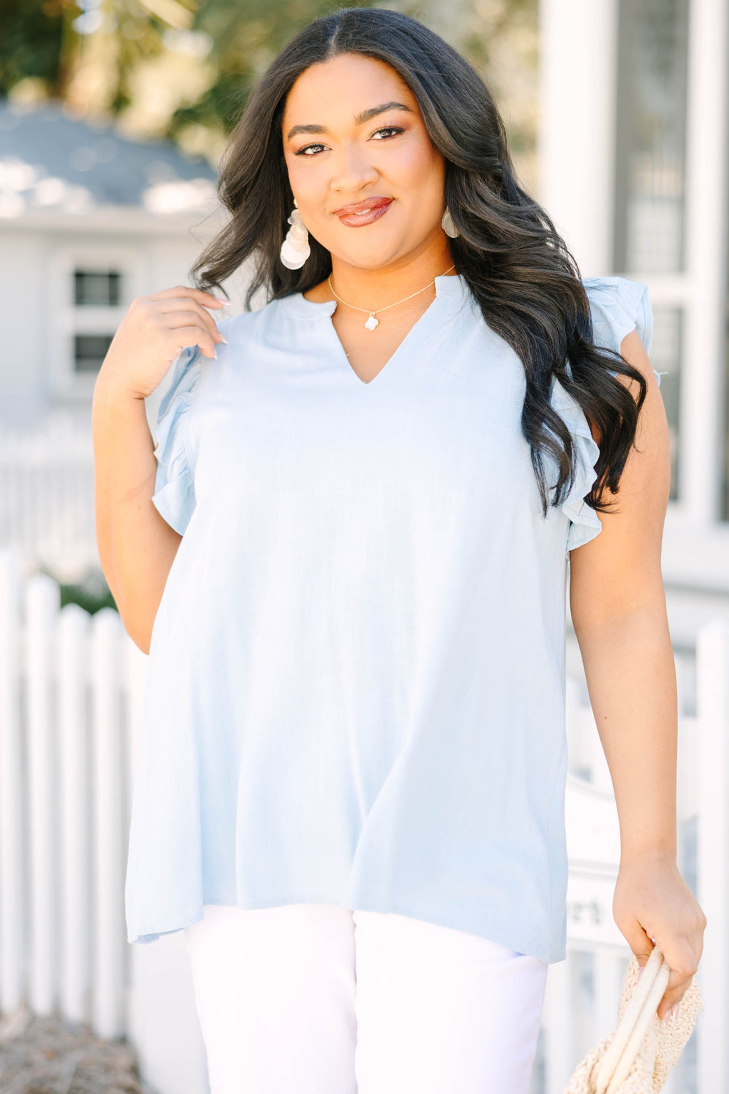 Soft Spoken Top, Blue