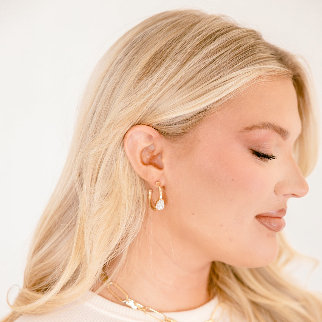 Soft Sway Hoop Earrings, Gold