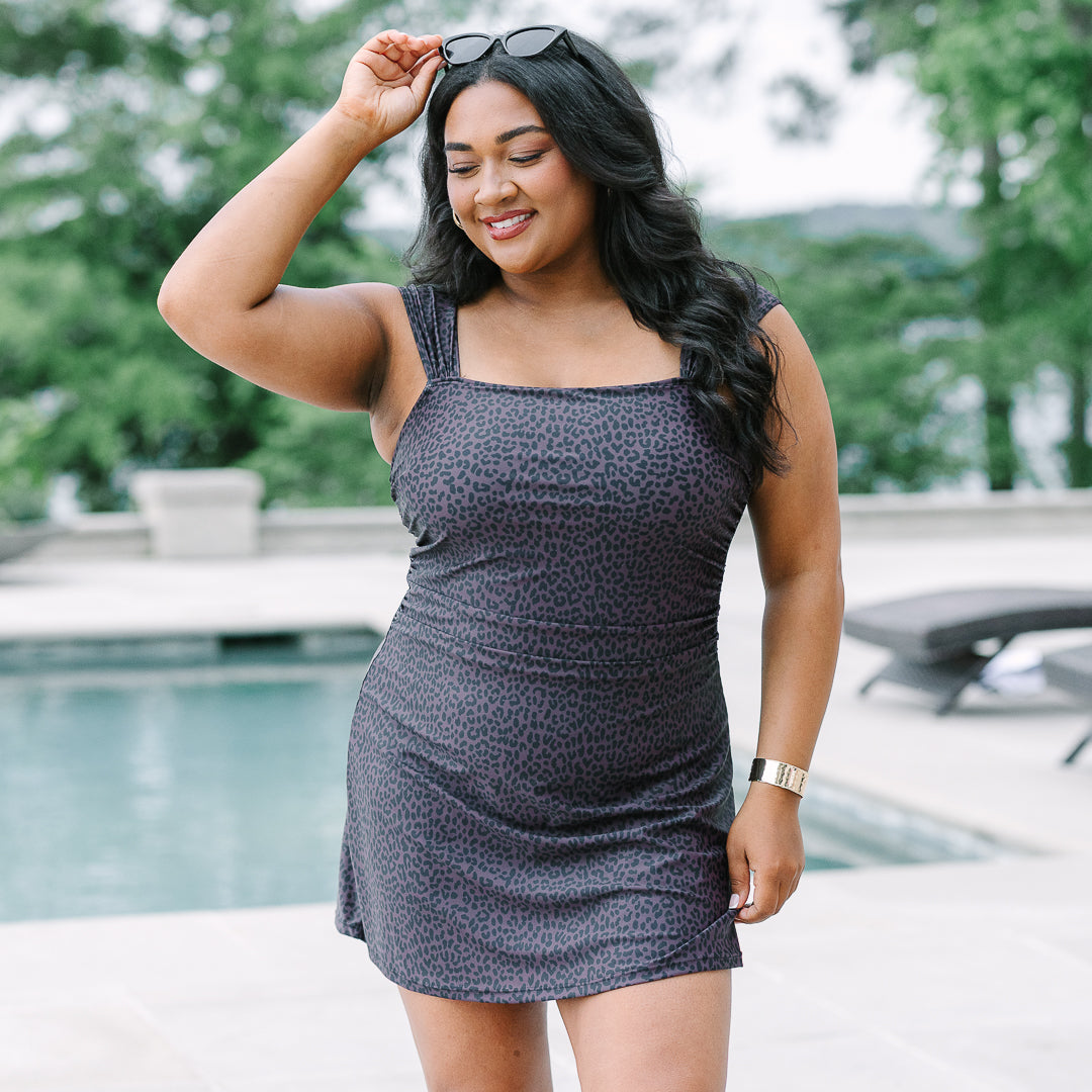 Something About You Swim Dress, Leopard