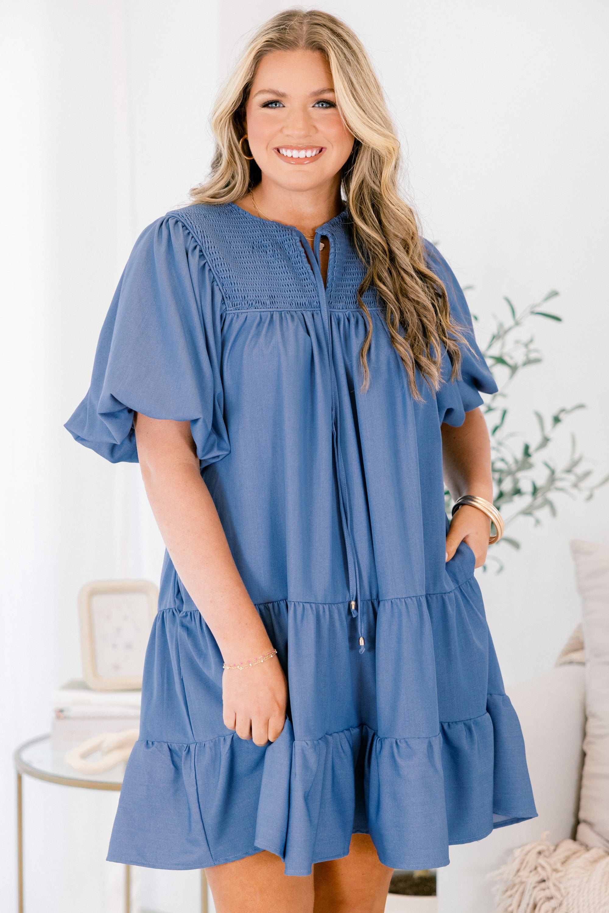 Something Good Dress, Blue Denim