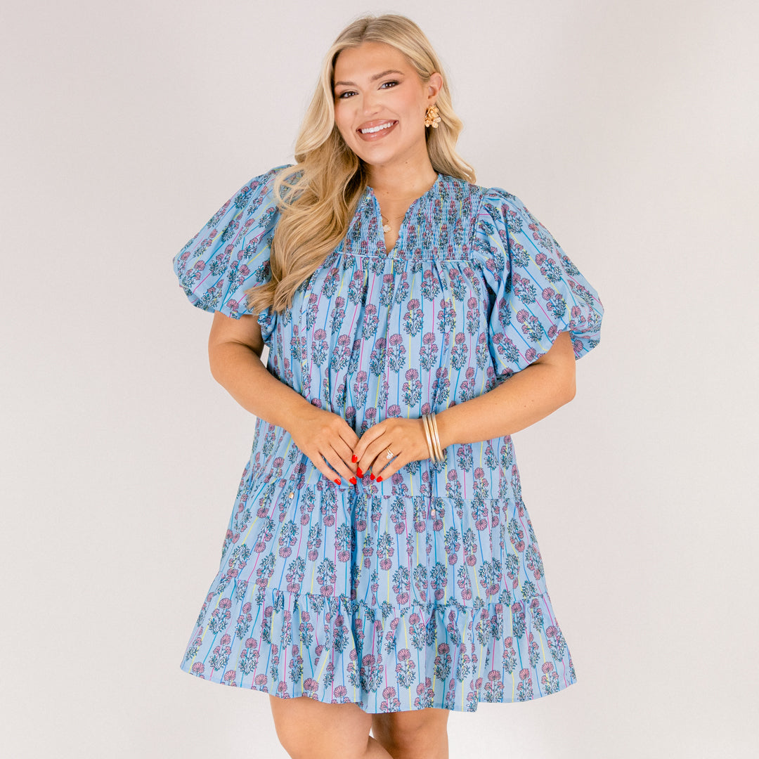 Something Good Dress, Blue Floral