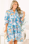 Sands Of Life Dress, Blue Floral Mix