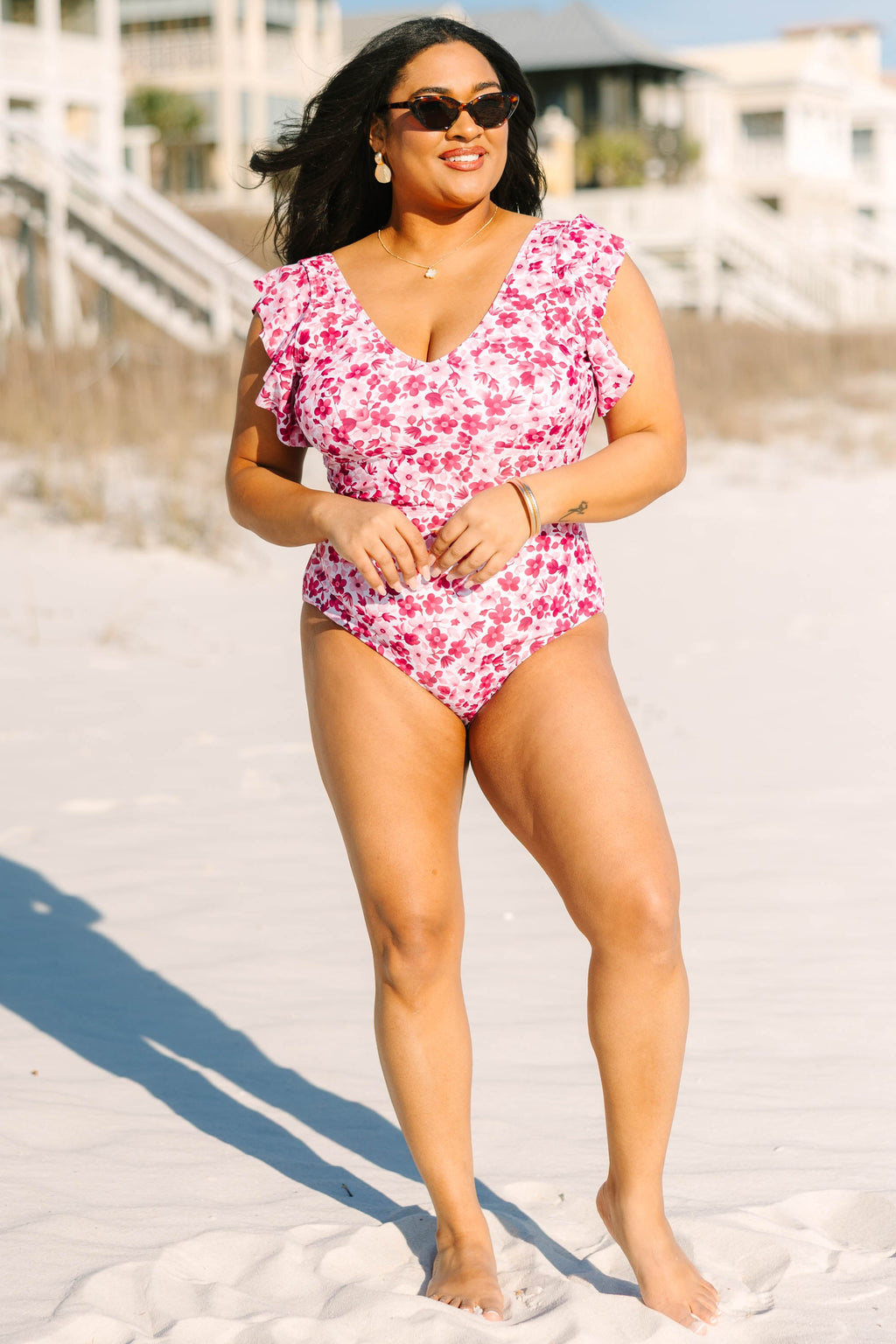 Spending My PTO Swimsuit, Purple Floral