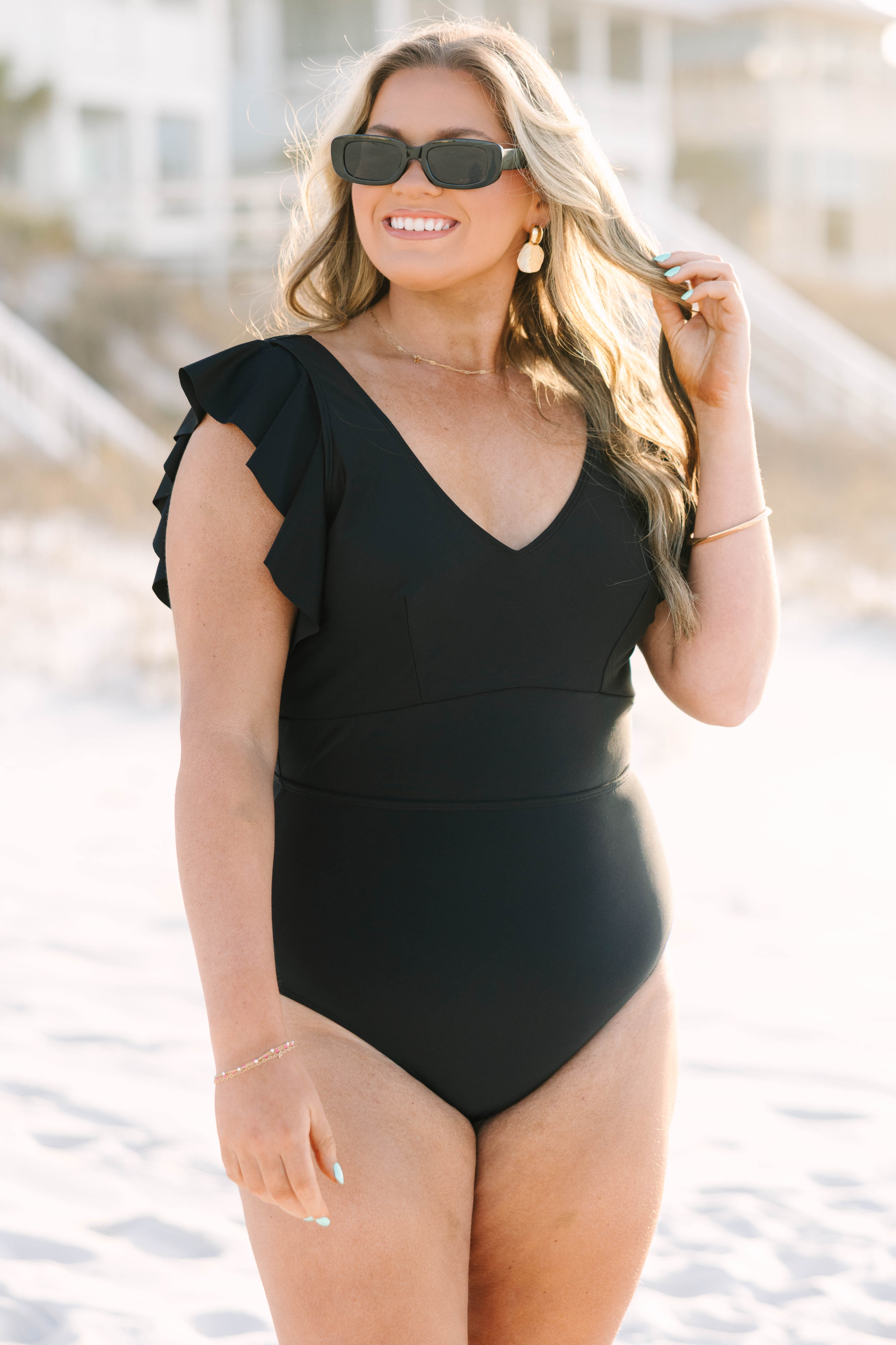 Spending My PTO Swimsuit, Black