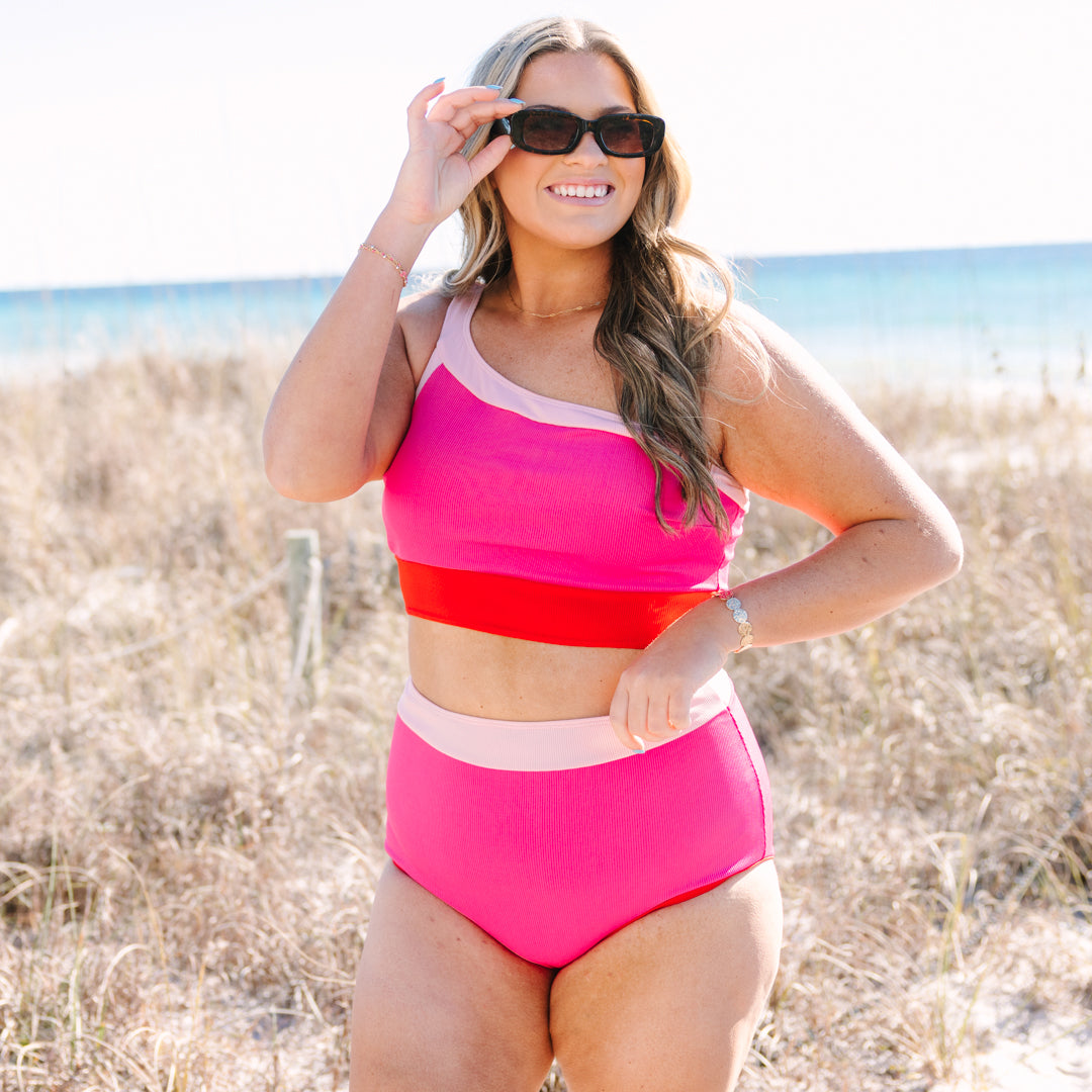 Splash At The Beach Top, Pink Multi