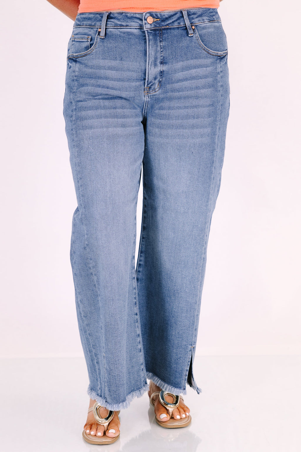 Split The Difference Jeans, Medium Wash
