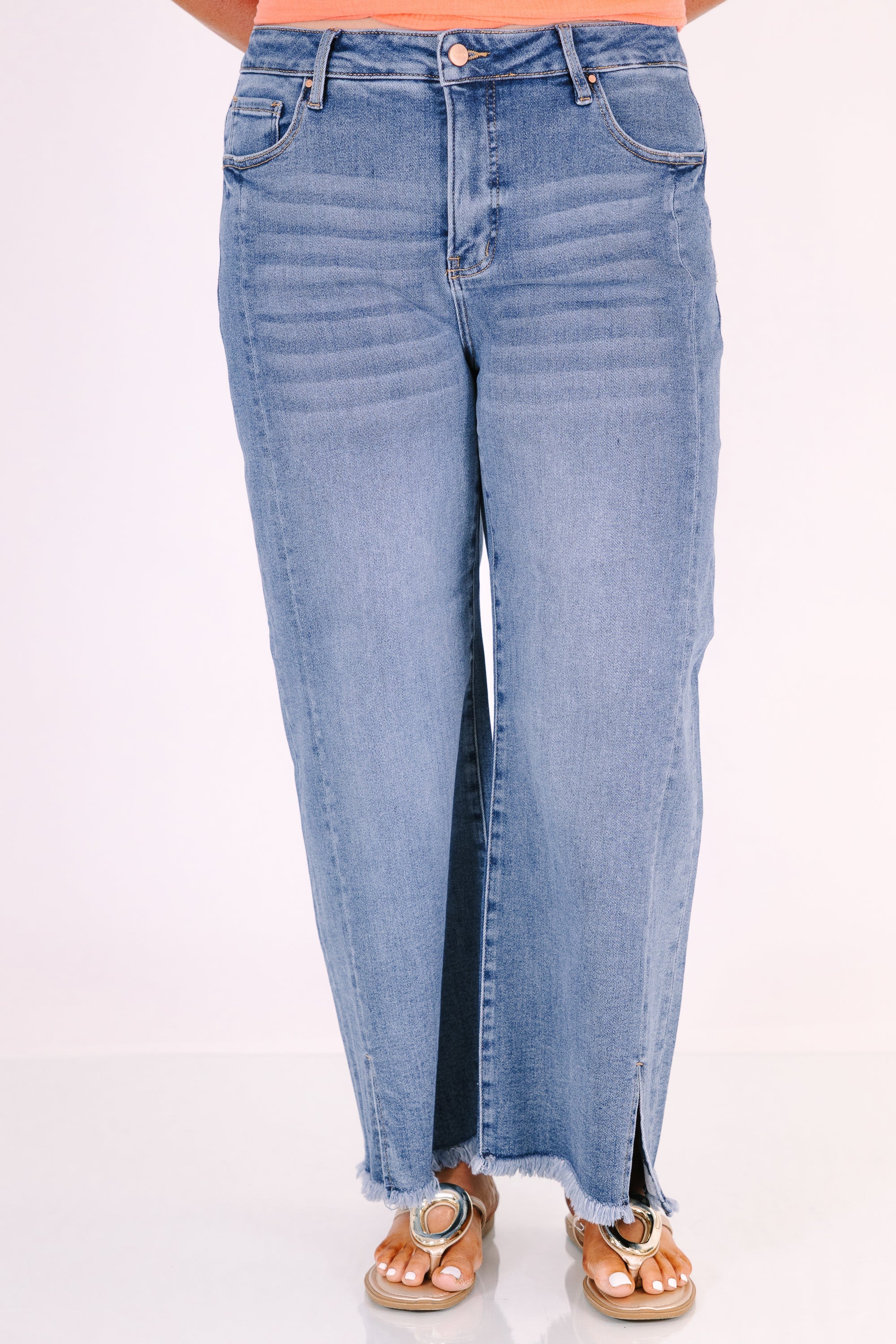 Split The Difference Jeans, Medium Wash