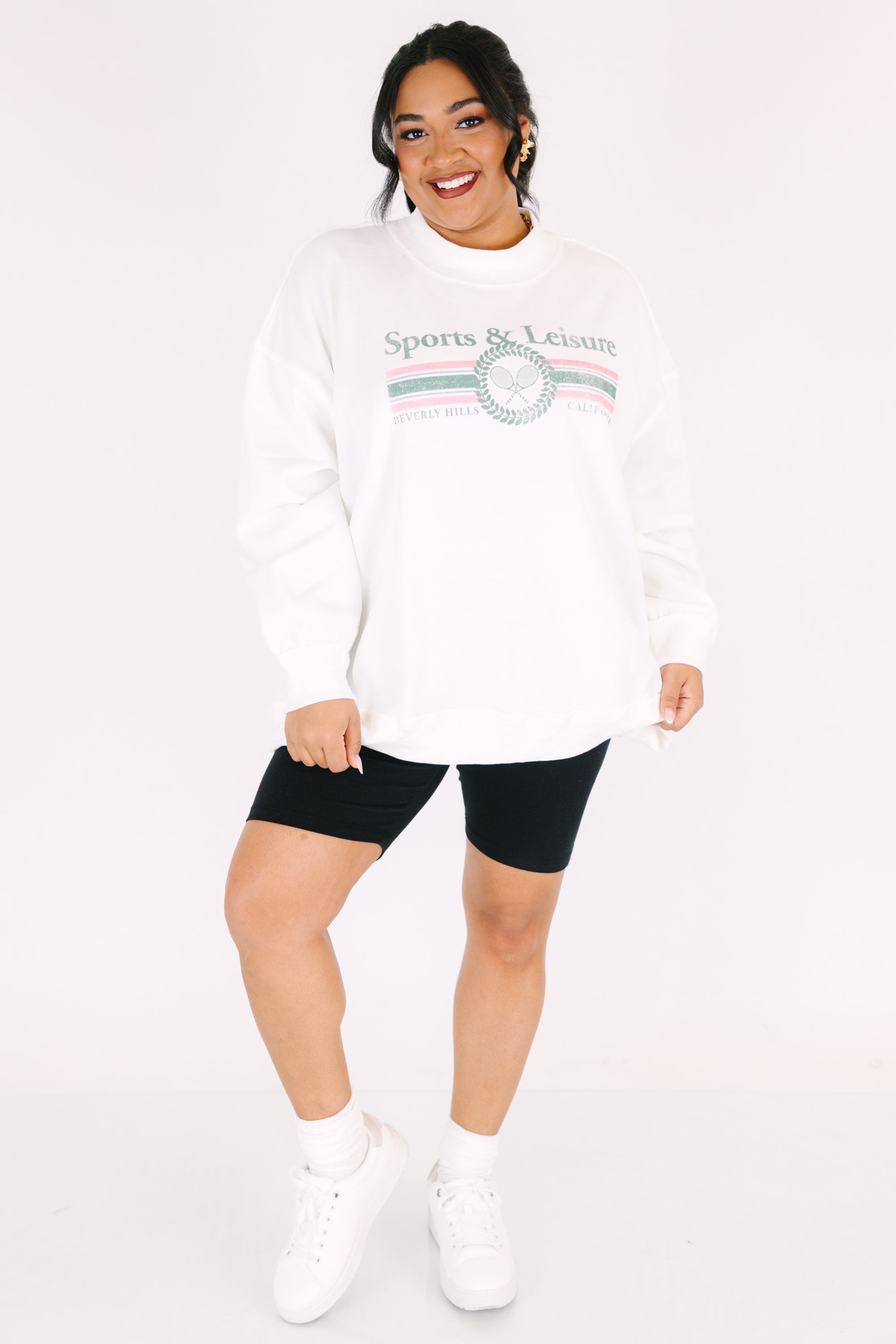 Sports & Leisure Mock Neck Pullover, Ivory