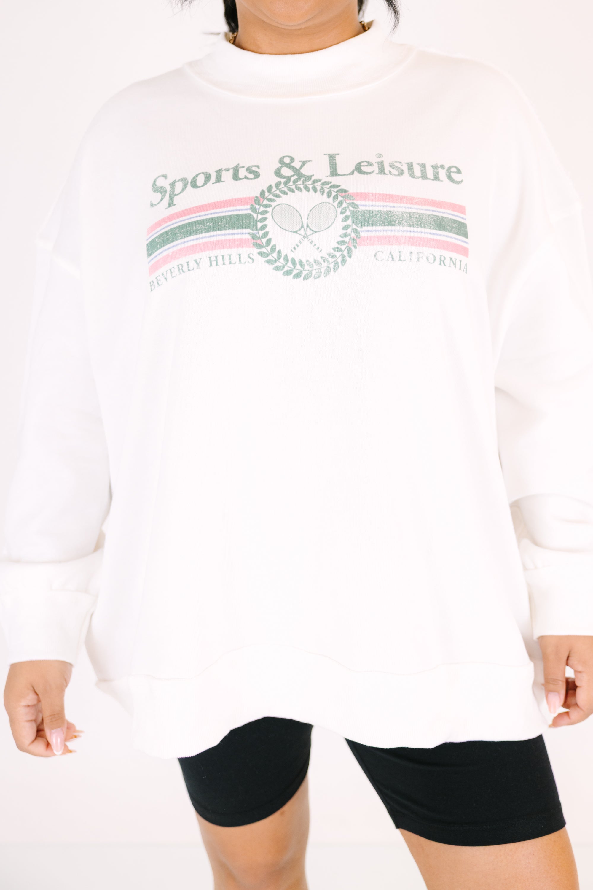 Sports & Leisure Mock Neck Pullover, Ivory