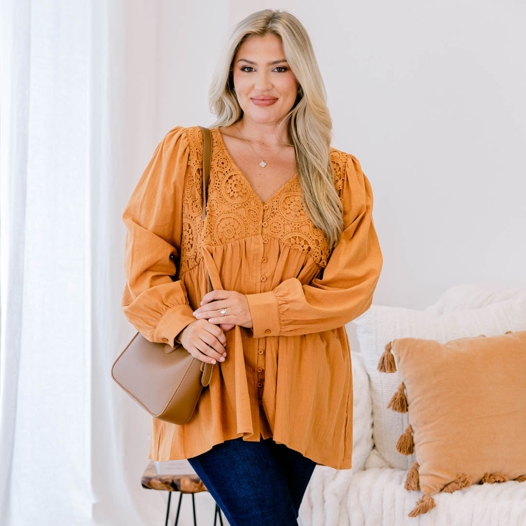 Fireside Stories Top, Orange