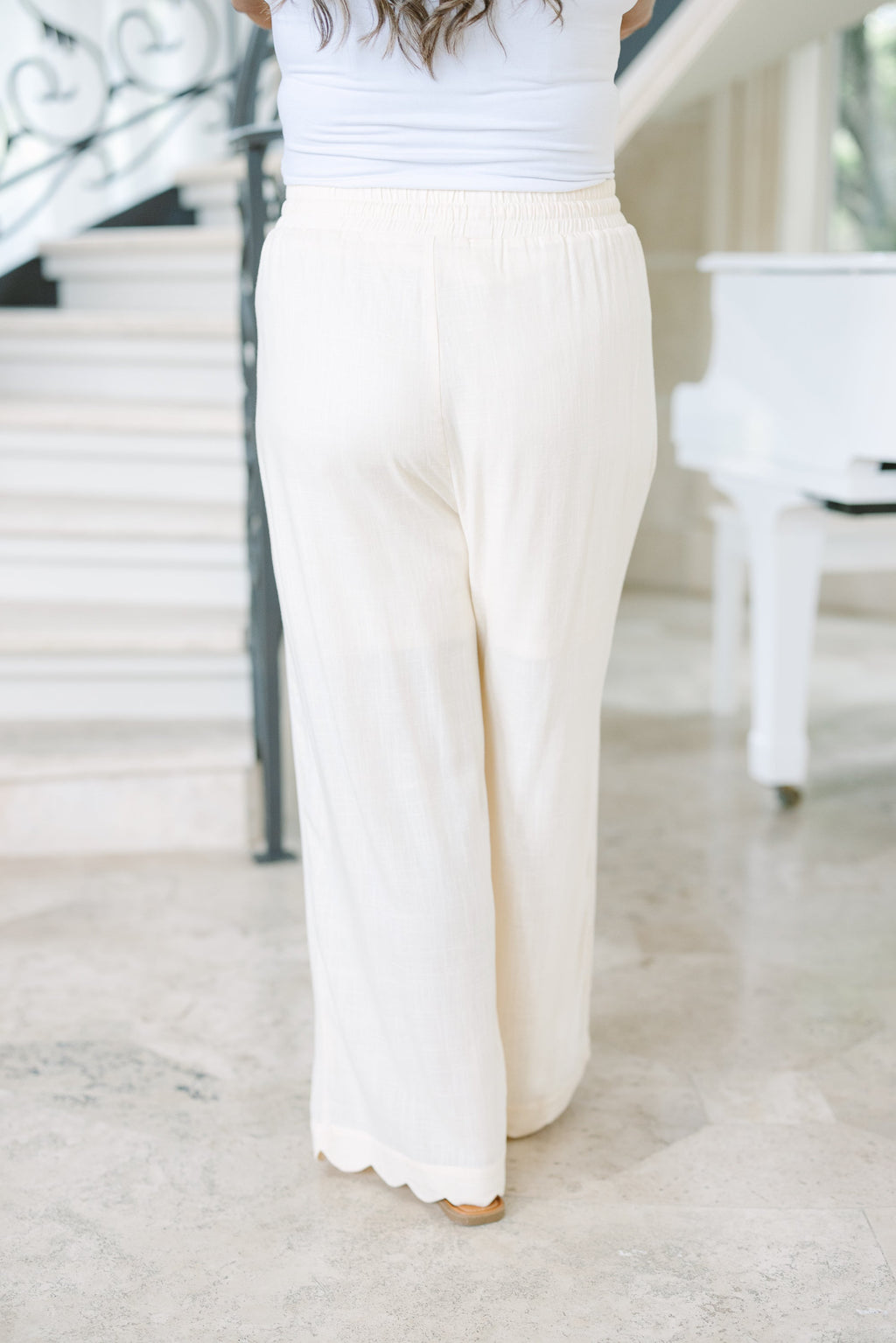 Stand With Grace Pants, White Linen