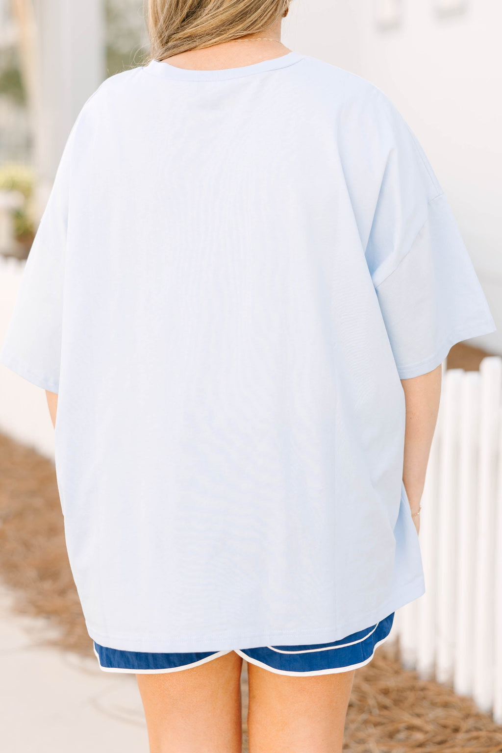 Stars Above Boyfriend Tee, Ash Blue