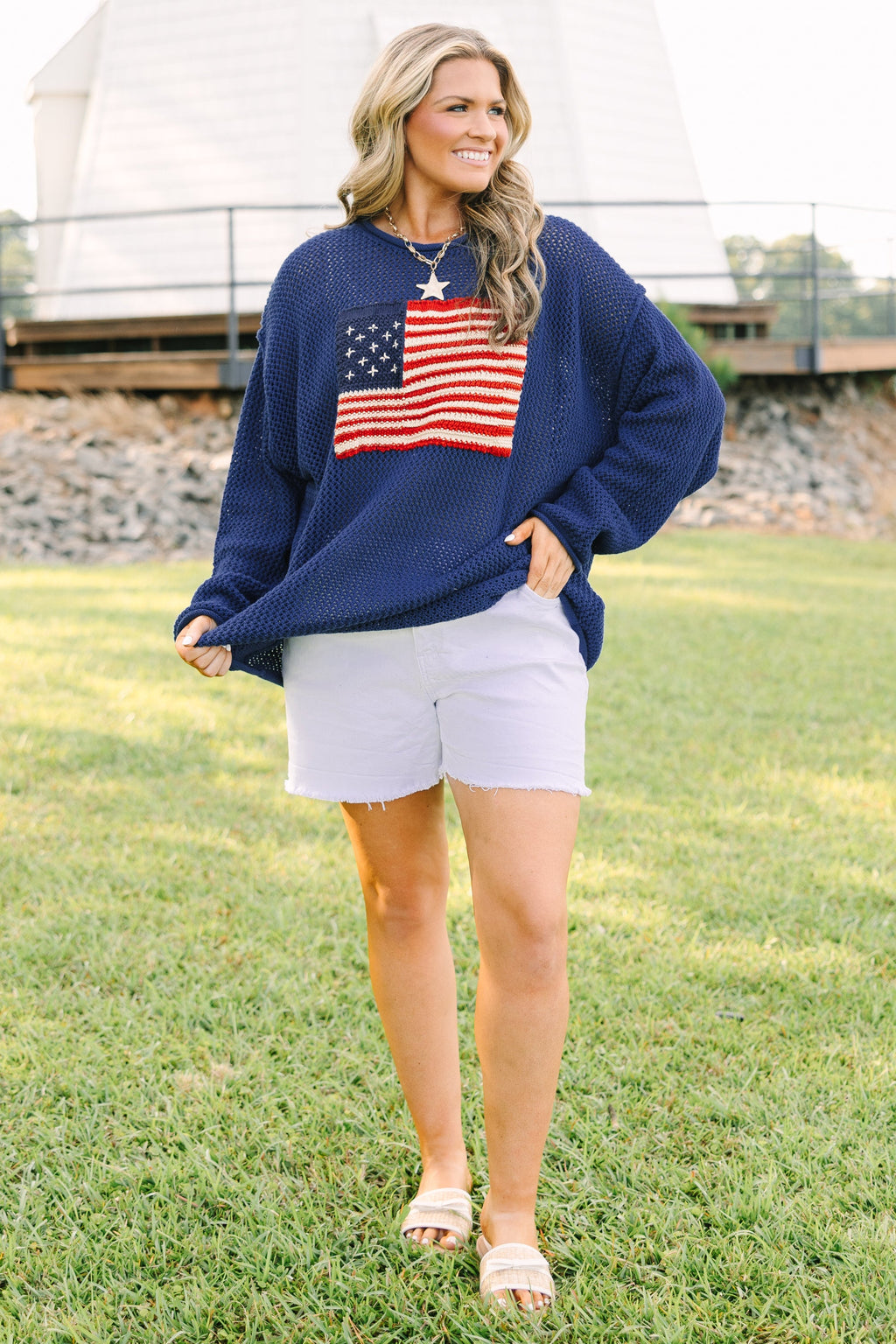 Stars and Stripes Sweater, Navy
