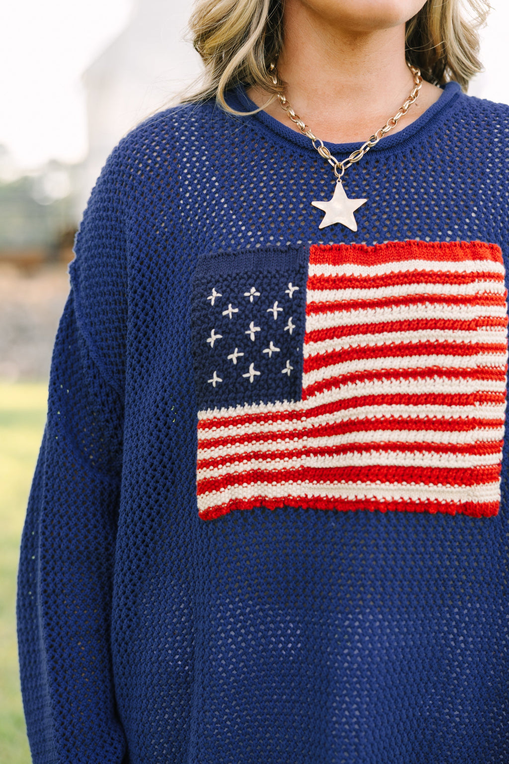 Stars and Stripes Sweater, Navy