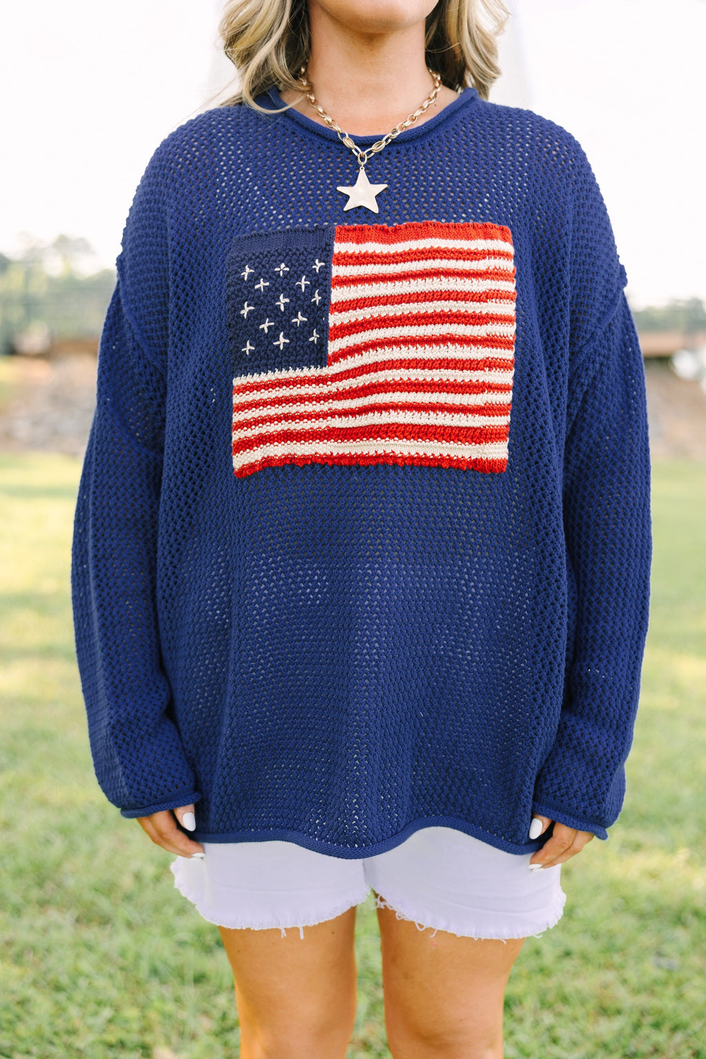 Stars and Stripes Sweater, Navy