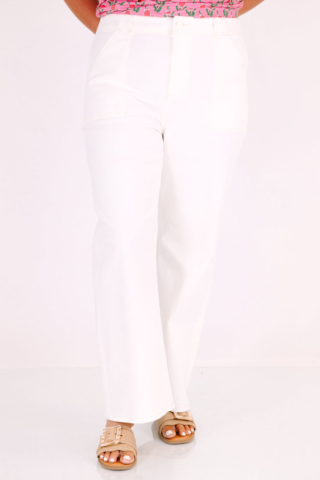 Stay In The Game Jeans, Cream