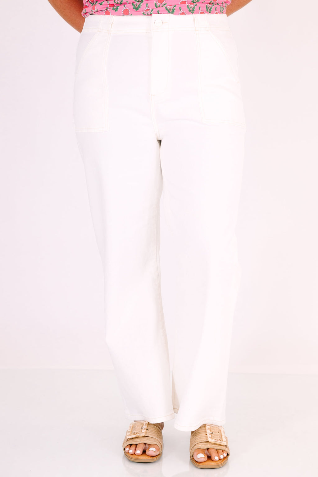 Stay In The Game Jeans, Cream