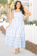 Stop And Smell The Roses Dress, Blue
