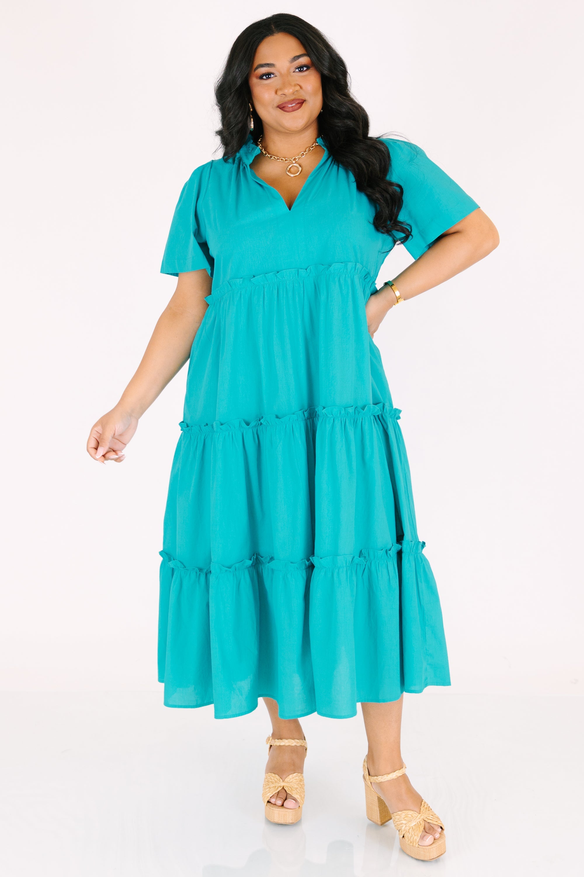 Straight Shot Dress, Teal