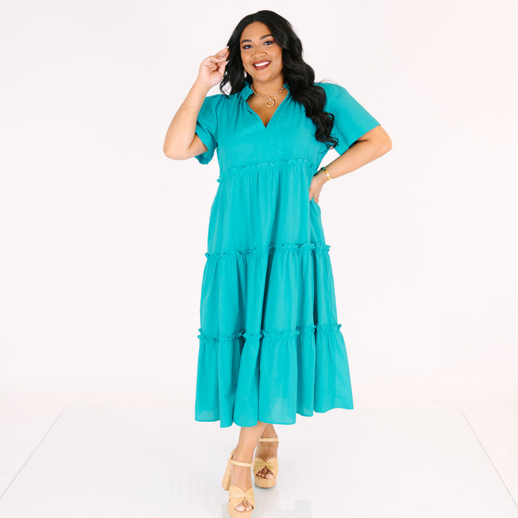 Straight Shot Dress, Teal
