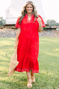 Straight Shot Dress, Red