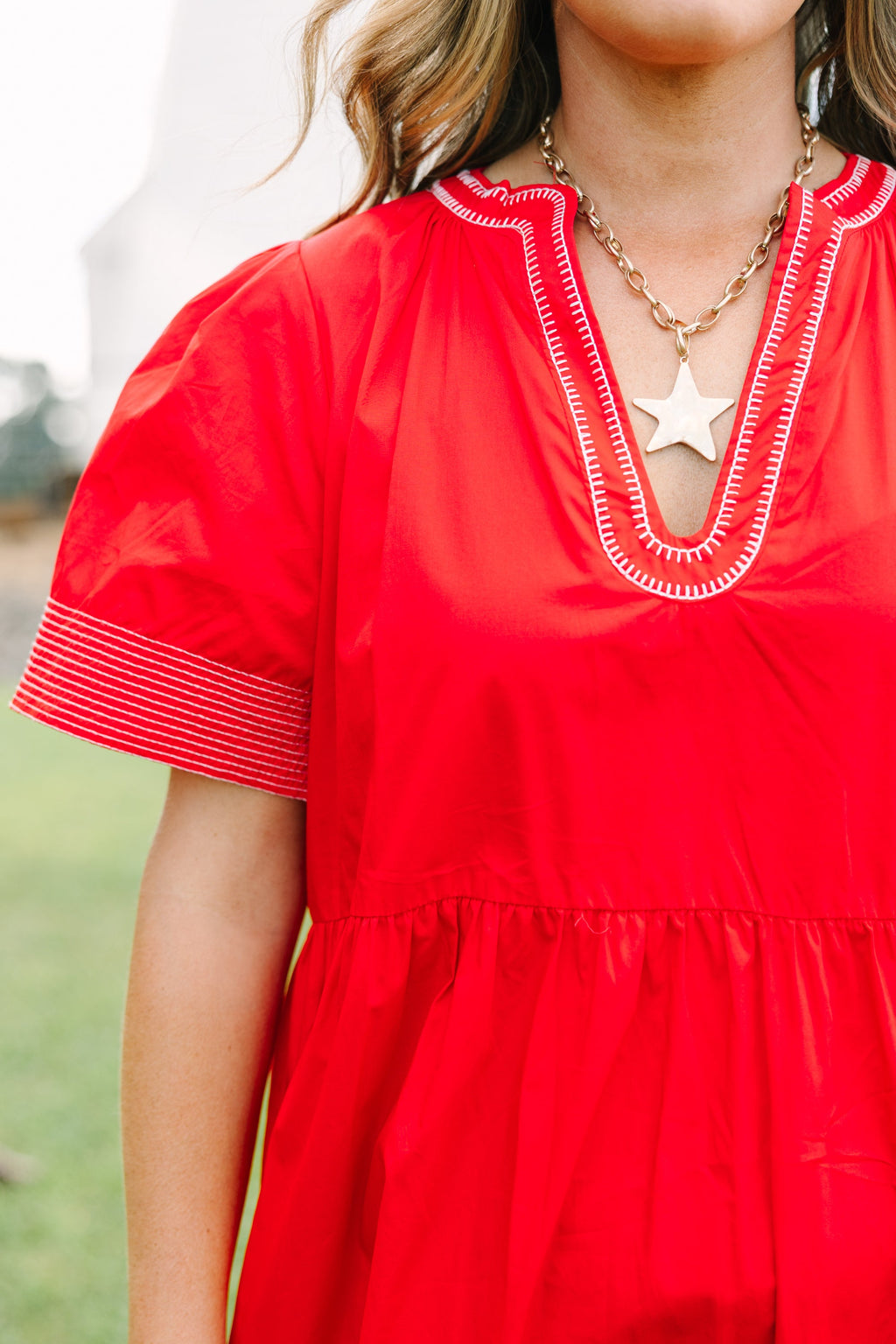 Straight Shot Dress, Red