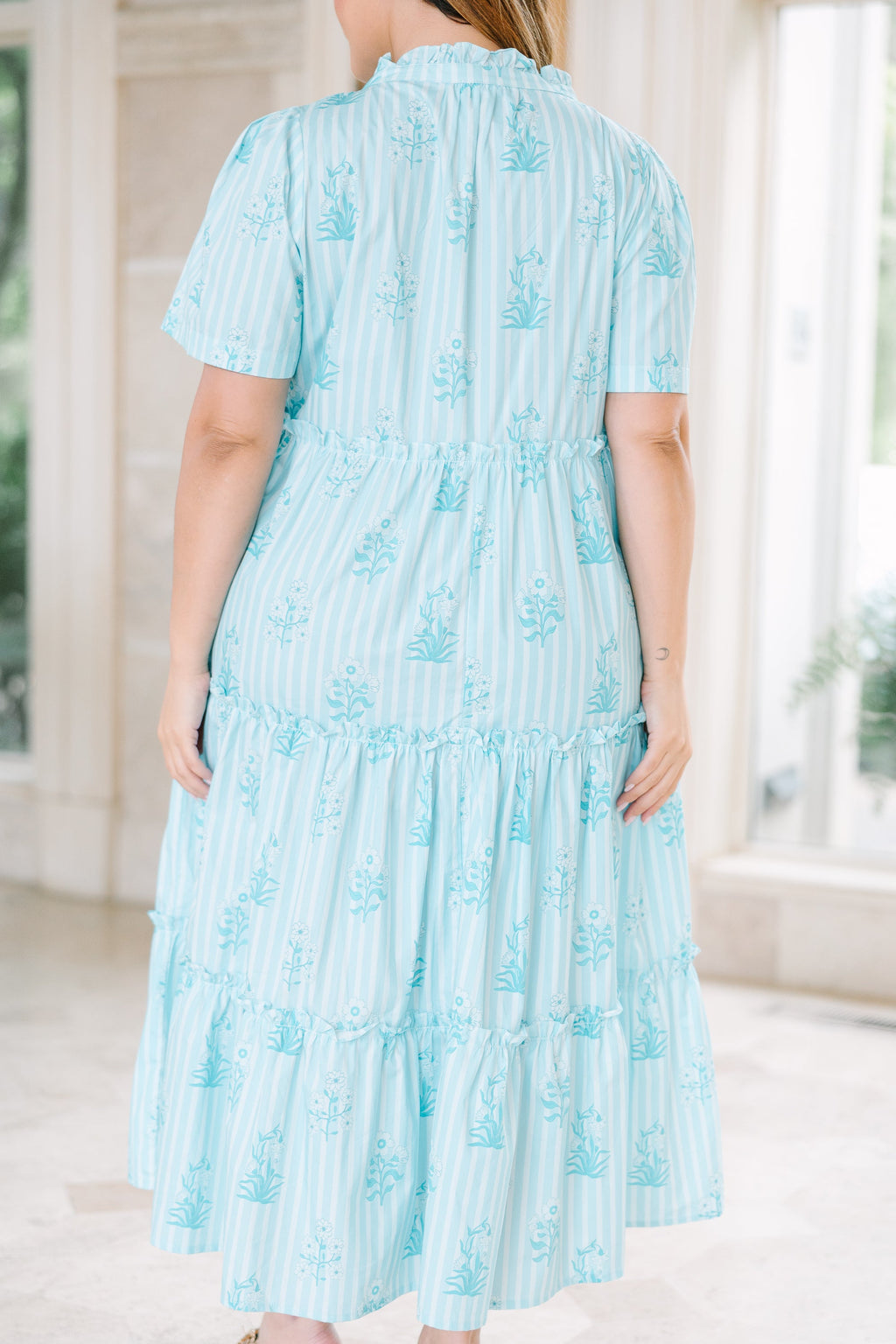 Straight Shot Dress, Blue Floral Mix