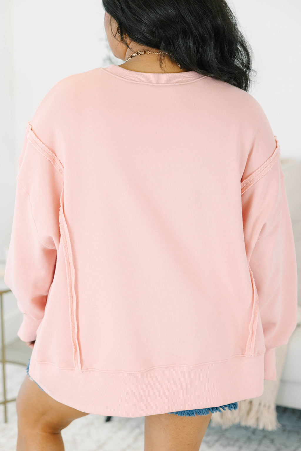 Strawberry Fields Comfy Crew, Dusty Pink