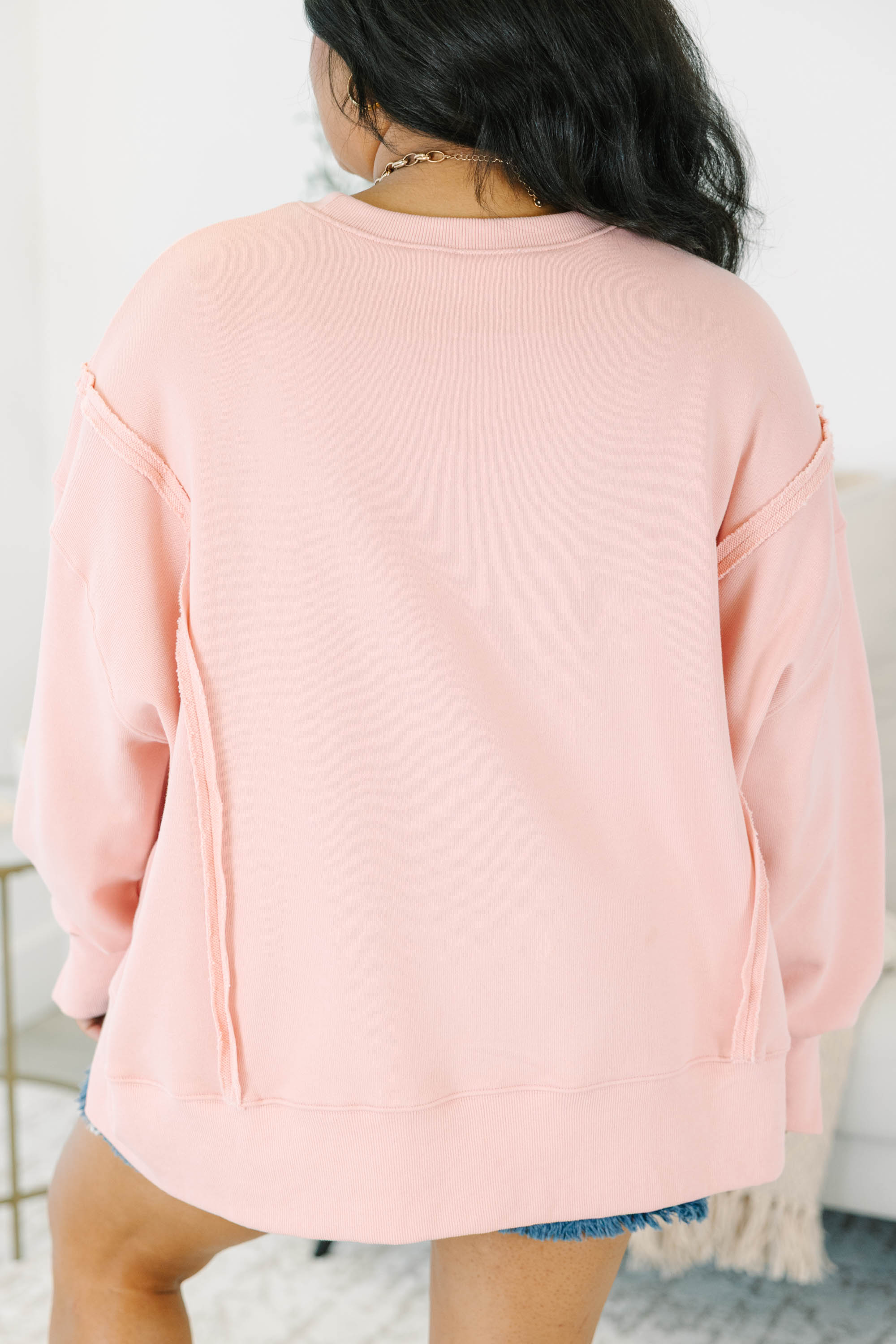 Strawberry Fields Comfy Crew, Dusty Pink
